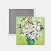 Vase met Rozen Vincent Van Gogh schilderen Magneet (Voorkant / Achterkant)