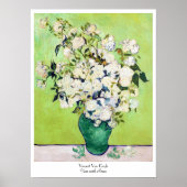 Vase met Rozen Vincent Van Gogh schilderen Poster (Voorkant)