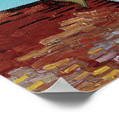 Vase met Three Sunglowers 1888 door Vincent van Go Poster (Hoek)