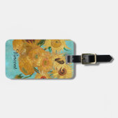 Vase met twaalf zonnebloemen door Vincent Van Gogh Bagagelabel (Voorkant horizontaal)