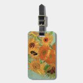 Vase met twaalf zonnebloemen door Vincent van Gogh Bagagelabel (Voorkant verticaal)