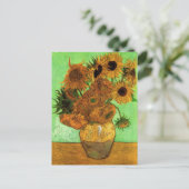 Vase met twaalf zonnebloemen door Vincent van Gogh Briefkaart (Staand voorkant)
