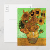 Vase met twaalf zonnebloemen door Vincent van Gogh Briefkaart (Voorkant / Achterkant)