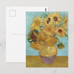 Vase met twaalf zonnebloemen door Vincent van Gogh Briefkaart