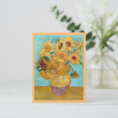 Vase met twaalf zonnebloemen door Vincent Van Gogh Briefkaart (Staand voorkant)