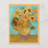 Vase met twaalf zonnebloemen door Vincent Van Gogh Briefkaart (Voorkant)