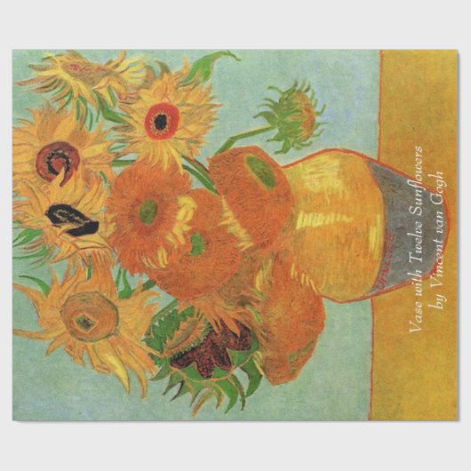 Vase met twaalf zonnebloemen door Vincent van Gogh Cadeaupapier (Vlak)