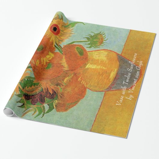 Vase met twaalf zonnebloemen door Vincent van Gogh Cadeaupapier (Uitgerold)