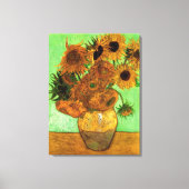 Vase met twaalf zonnebloemen door Vincent van Gogh Canvas Afdruk (Voorkant)