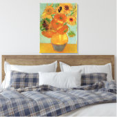 Vase met twaalf zonnebloemen door Vincent van Gogh Canvas Afdruk (Insitu (Slaapkamer))