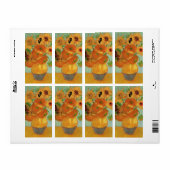 Vase met twaalf zonnebloemen door Vincent van Gogh Etiket (Full Sheet)