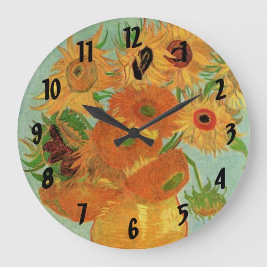 Vase met twaalf zonnebloemen door Vincent van Gogh Grote Klok (Voorkant)