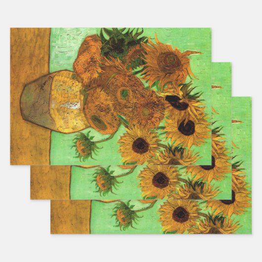 Vase met twaalf zonnebloemen door Vincent van Gogh Inpakpapier Vel (Set)