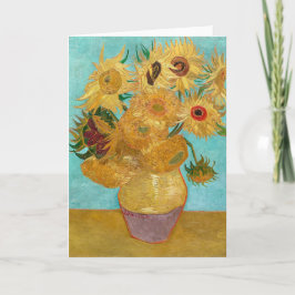Vase met twaalf zonnebloemen door Vincent Van Gogh Kaart