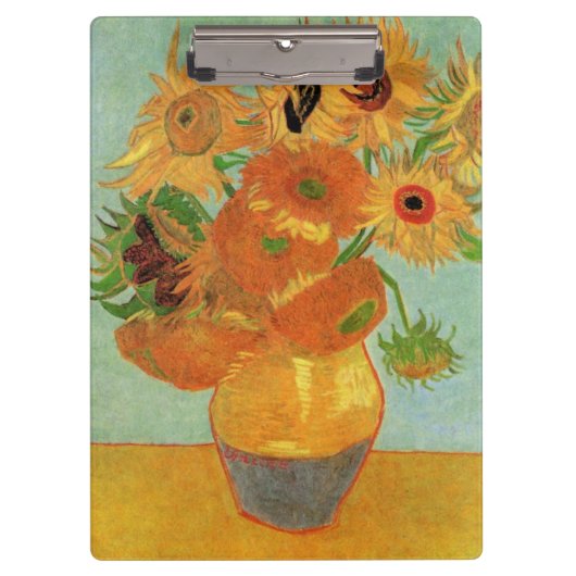 Vase met twaalf zonnebloemen door Vincent van Gogh Klembord (Voorkant)