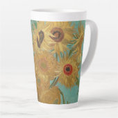 Vase met twaalf zonnebloemen door Vincent van Gogh Latte Mok (Rechterhoek)