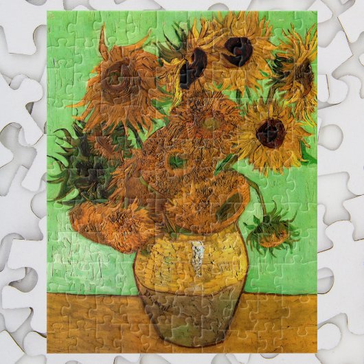 Vase met twaalf zonnebloemen door Vincent van Gogh Legpuzzel