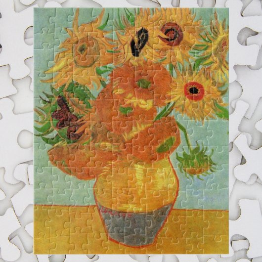 Vase met twaalf zonnebloemen door Vincent van Gogh Legpuzzel