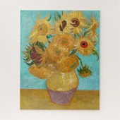 Vase met twaalf zonnebloemen door Vincent Van Gogh Legpuzzel (Verticaal)