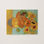 Vase met twaalf zonnebloemen door Vincent van Gogh Legpuzzel (Horizontaal)
