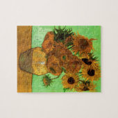 Vase met twaalf zonnebloemen door Vincent van Gogh Legpuzzel (Horizontaal)