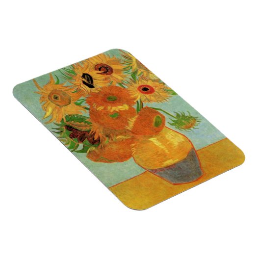 Vase met twaalf zonnebloemen door Vincent van Gogh Magneet (Rechterzijde)