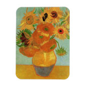 Vase met twaalf zonnebloemen door Vincent van Gogh Magneet (Verticaal)