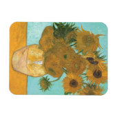Vase met twaalf zonnebloemen door Vincent van Gogh Magneet (Horizontaal)