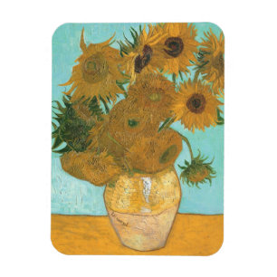 Vase met twaalf zonnebloemen door Vincent van Gogh Magneet