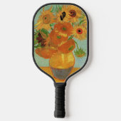 Vase met twaalf zonnebloemen door Vincent van Gogh Pickleball Paddle (Achterkant)