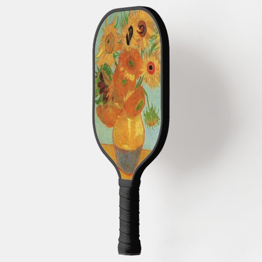Vase met twaalf zonnebloemen door Vincent van Gogh Pickleball Paddle (Links)