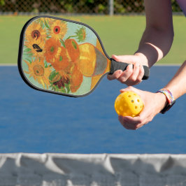 Vase met twaalf zonnebloemen door Vincent van Gogh Pickleball Paddle