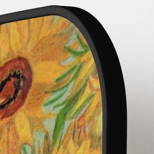 Vase met twaalf zonnebloemen door Vincent van Gogh Pickleball Paddle (Links Detail)