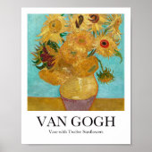 Vase met twaalf zonnebloemen door Vincent van Gogh Poster (Voorkant)