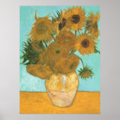 Vase met twaalf zonnebloemen door Vincent van Gogh Poster (Voorkant)