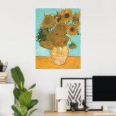 Vase met twaalf zonnebloemen door Vincent van Gogh Poster (Thuiskantoor)
