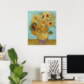 Vase met twaalf zonnebloemen door Vincent van Gogh Poster (Thuiskantoor)