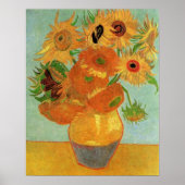 Vase met twaalf zonnebloemen door Vincent van Gogh Poster (Voorkant)