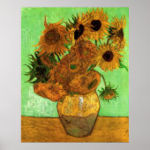 Vase met twaalf zonnebloemen door Vincent van Gogh Poster (Voorkant)