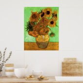 Vase met twaalf zonnebloemen door Vincent van Gogh Poster (Keuken)