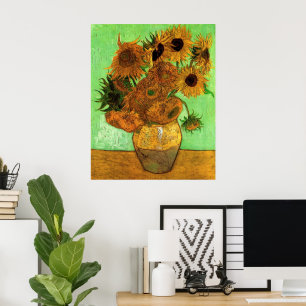 Vase met twaalf zonnebloemen door Vincent van Gogh Poster