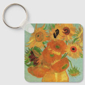 Vase met twaalf zonnebloemen door Vincent van Gogh Sleutelhanger (Voorkant)