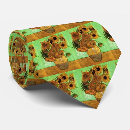 Vase met twaalf zonnebloemen door Vincent van Gogh Stropdas (Opgerold)