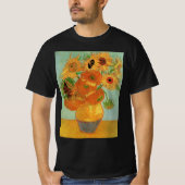 Vase met twaalf zonnebloemen door Vincent van Gogh T-shirt (Voorkant)