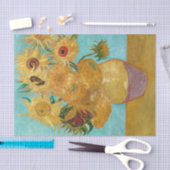 Vase met twaalf zonnebloemen door Vincent Van Gogh Tissuepapier (Craft)