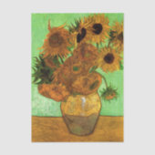 Vase met twaalf zonnebloemen door Vincent van Gogh Tissuepapier (Voorkant)