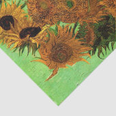 Vase met twaalf zonnebloemen door Vincent van Gogh Tissuepapier (Detail)