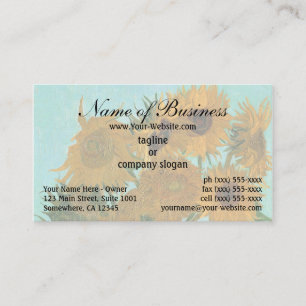 Vase met twaalf zonnebloemen door Vincent van Gogh Visitekaartje