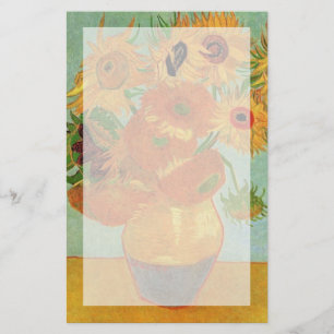 Vase met twaalf zonnebloemen, Vincent van Gogh. Briefpapier