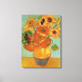 Vase met twaalf zonnebloemen Vincent van Gogh. Canvas Afdruk